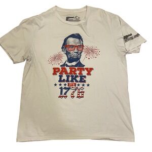 Bare Arms Party Like It's 1776‎ Abraham Lincoln Graphic T-Shirt NRA USA Size L